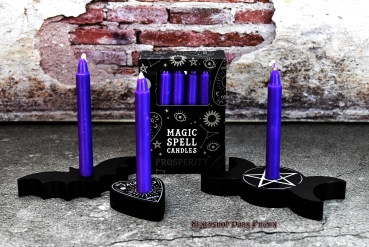 Durchgefärbte Mini-Ritualstabkerze Dunkel Violett